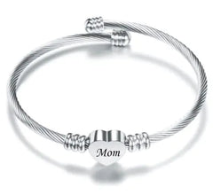 Stainless Steel Braided Mother’s Day Bracelets for Mom